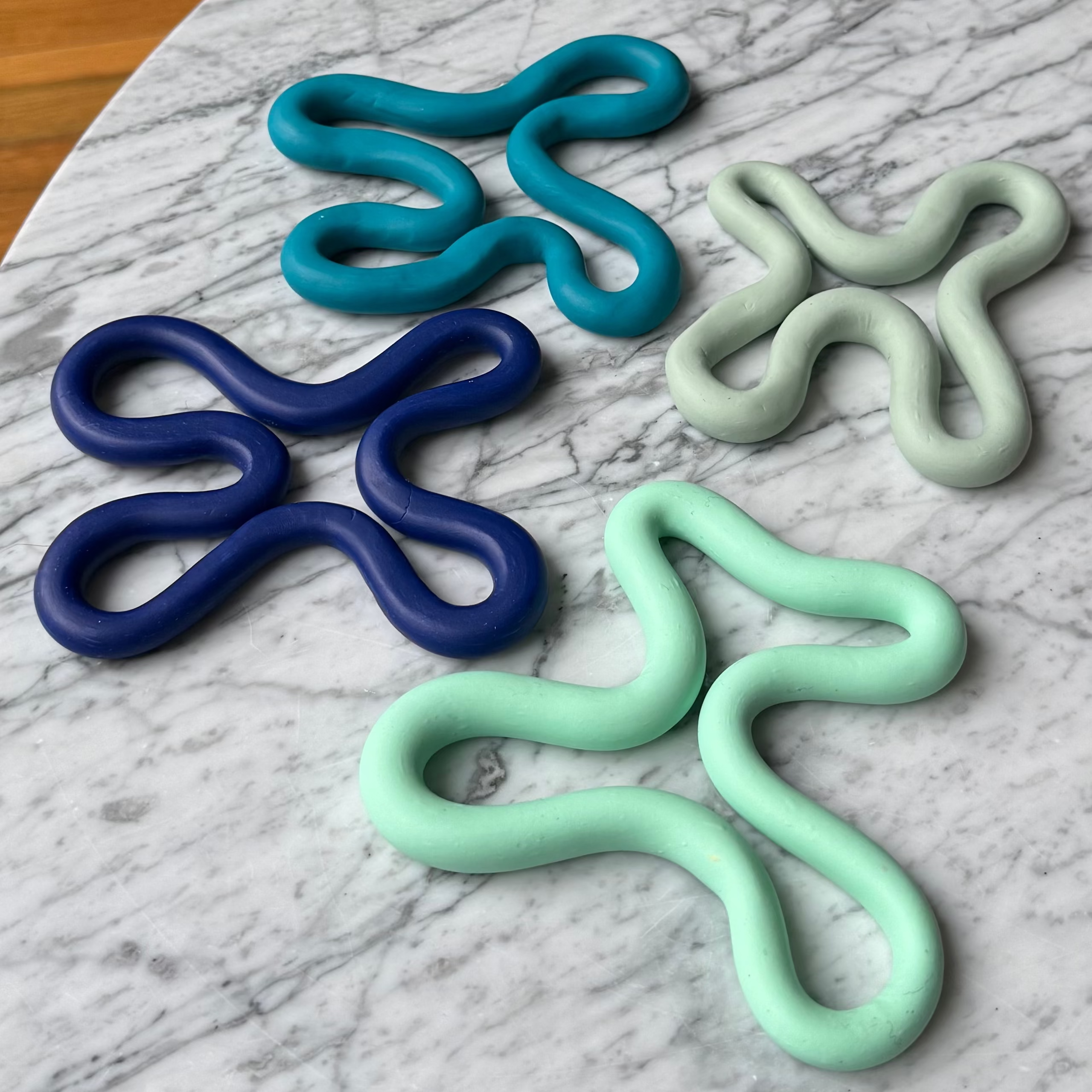 Squiggly Coasters, Set of 4